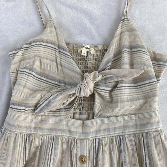 Andree by Unit Midi Dress Sz S Cut Out Embroidered Boho Summer Beachy Cotton - Picture 7 of 14